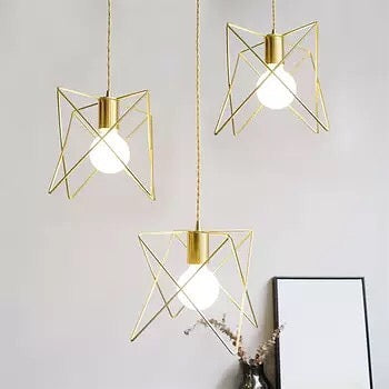 Geometric Table Lamp with Gold Finish