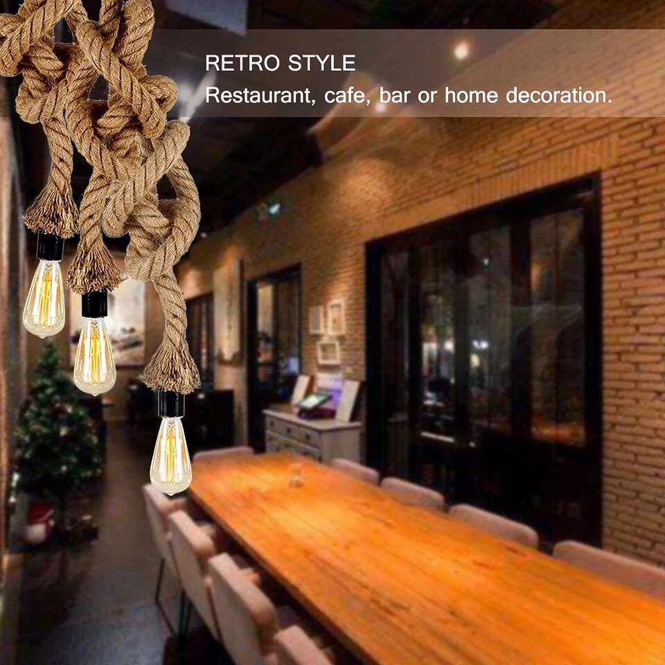 Rustic Rope Pendant Light