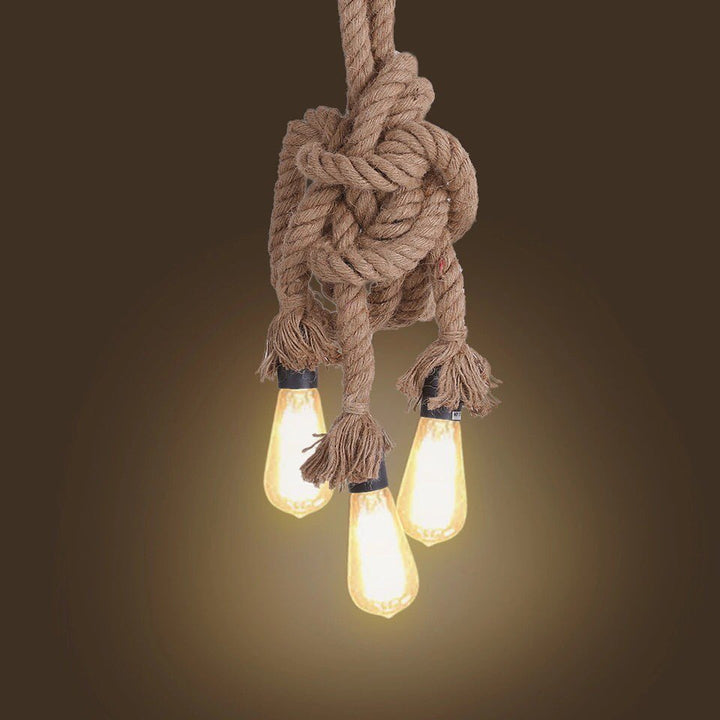 Rustic Rope Pendant Light