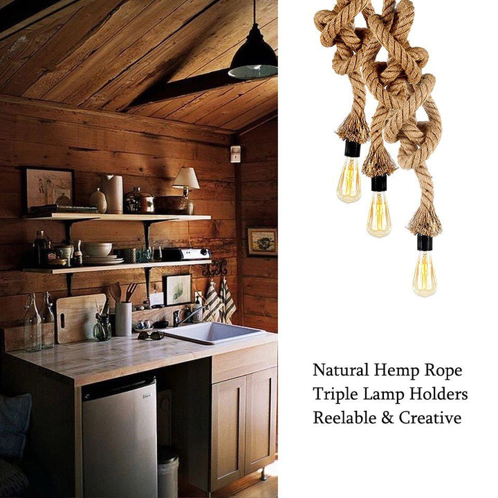 Rustic Rope Pendant Light