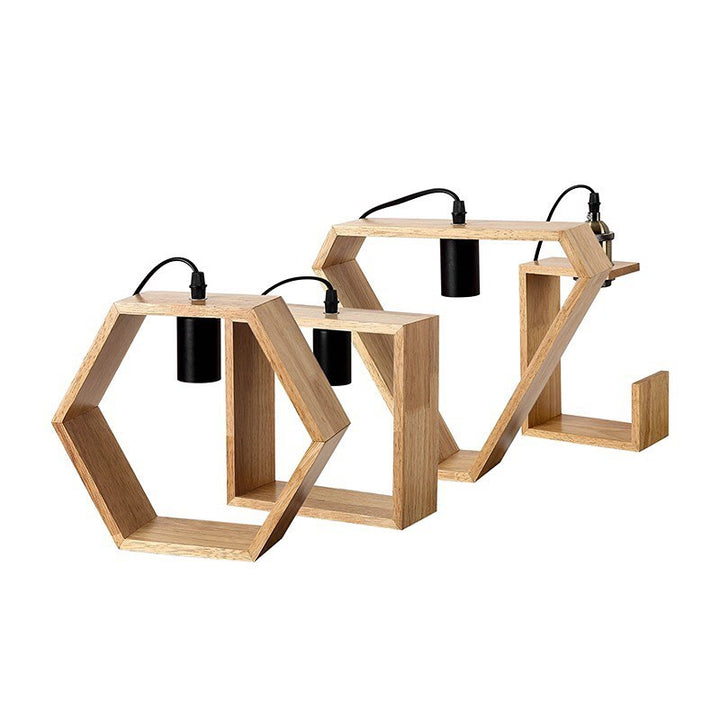 Geometric Wooden Table Lamps