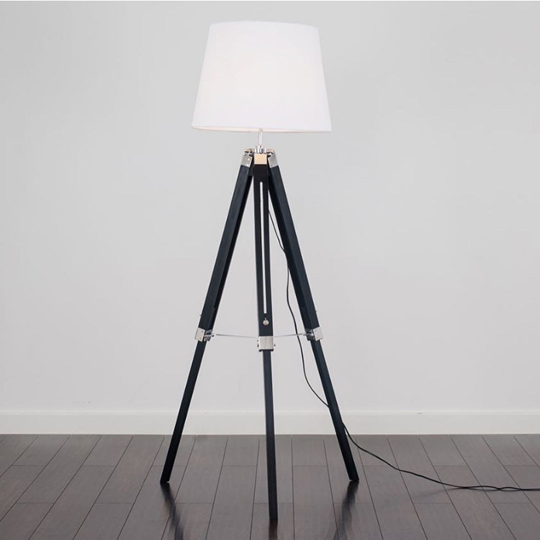 Modern Tripod Floor Lamp with Fabric Shade