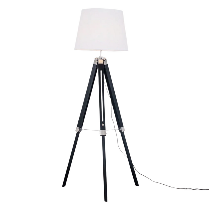 Modern Tripod Floor Lamp with Fabric Shade