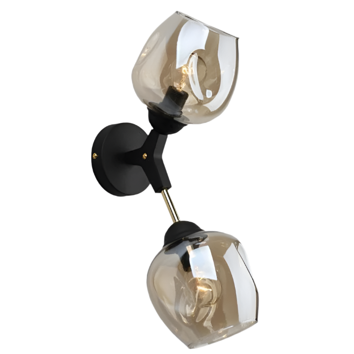 Modern Dual Glass Globe Wall Sconce