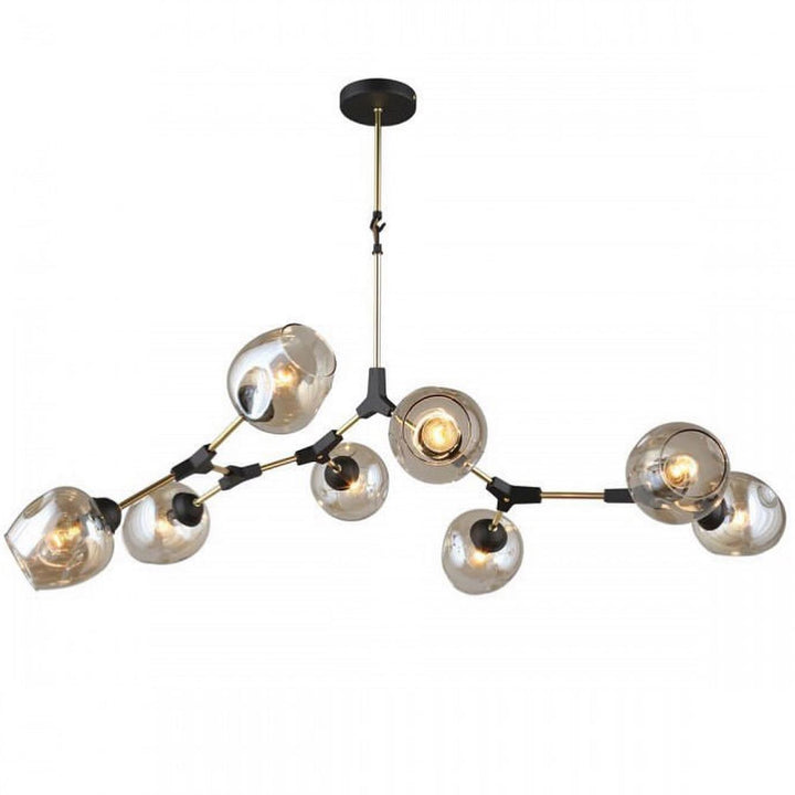 Modern Branch-Style Pendant Light with Glass Globes