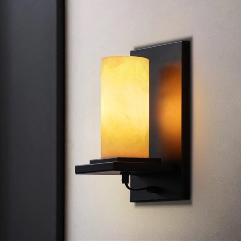 Modern Wall Light with Alabaster Marble