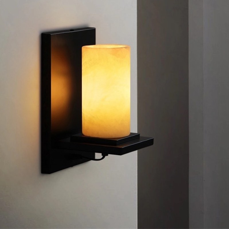 Modern Wall Light with Alabaster Marble