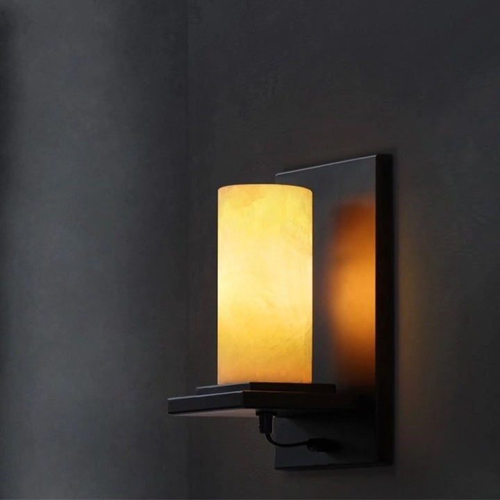 Modern Wall Light with Alabaster Marble