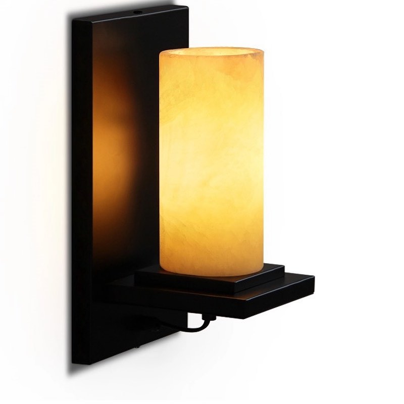 Modern Wall Light with Alabaster Marble