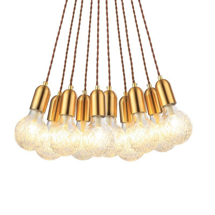 Cluster Pendant Light with Gold Accents