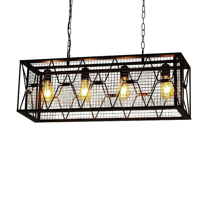 Industrial Rectangle Cage Chandelier