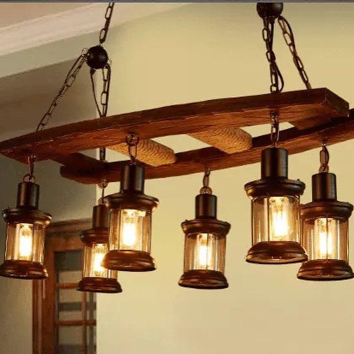 Rustic Lantern Chandelier