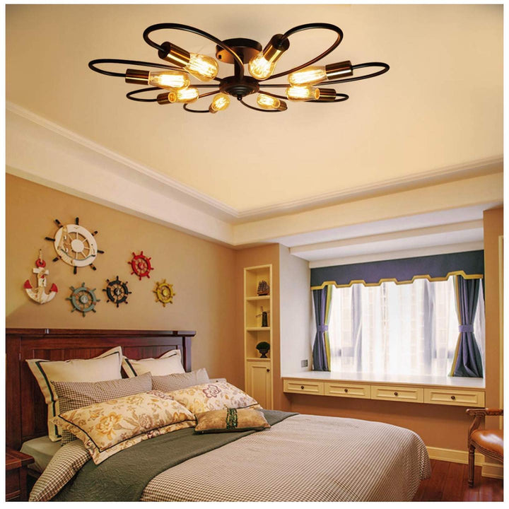 Industrial Flower-Shaped Ceiling Light