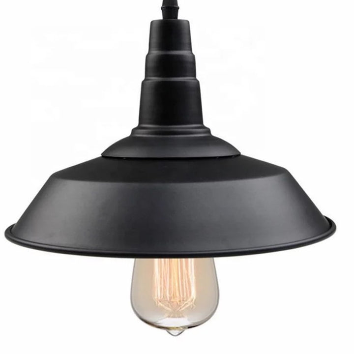 Industrial Black Metal Pendant Light