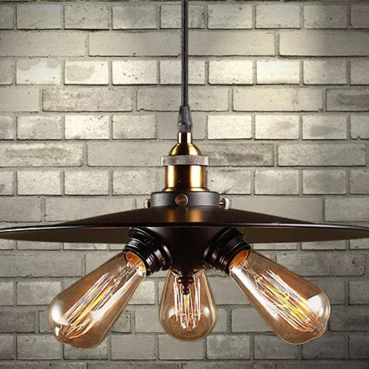 Industrial-style Triple Pendant Light