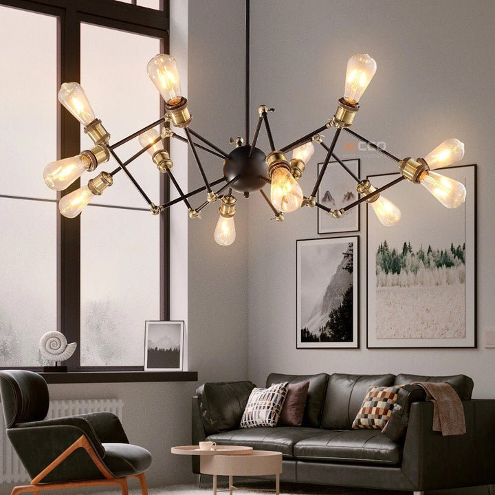 Modern White and Black Chandelier