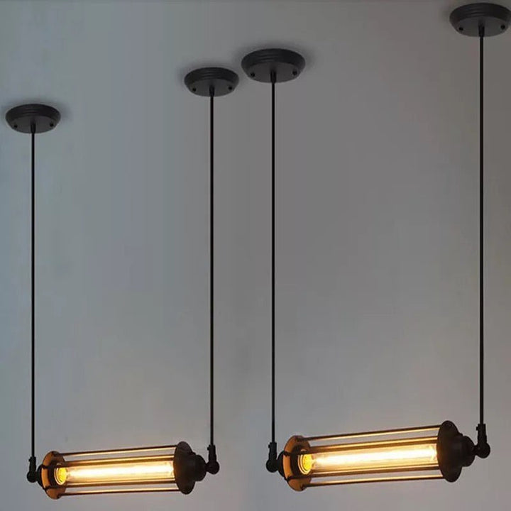 Industrial-style Tube Pendant Light (Bulb Incl.)