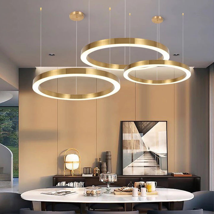 Modern Gold Circular LED Chandelier