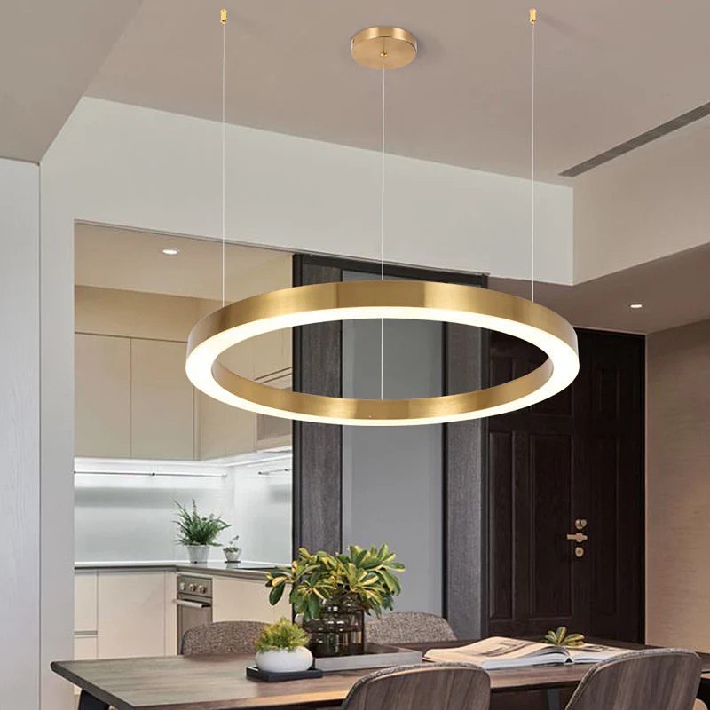 Modern Gold Circular LED Chandelier