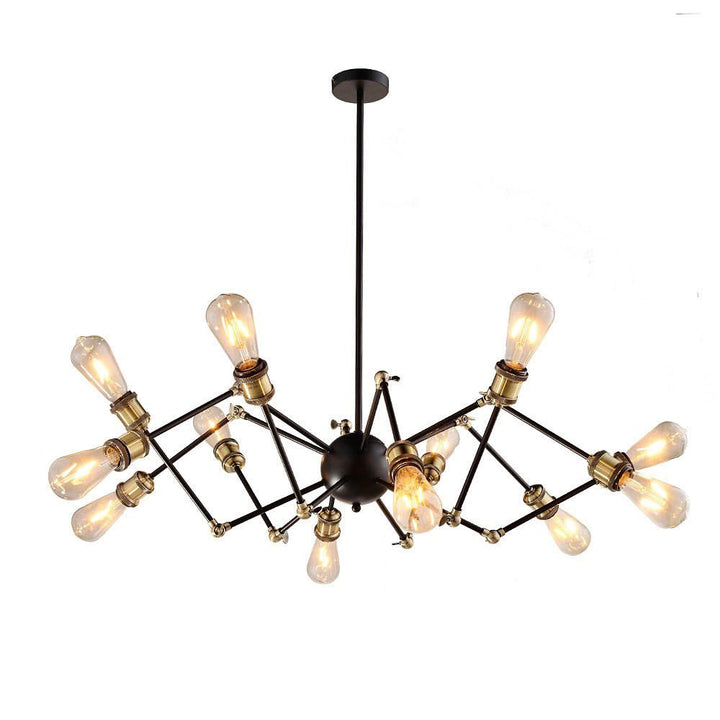 Industrial Chandelier with Black Frame