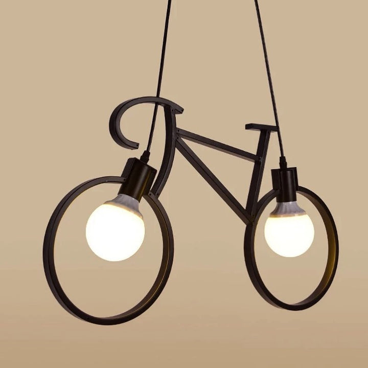 Bicycle-Shaped Pendant Light