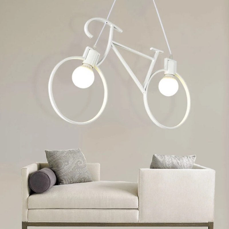 Bicycle-Shaped Pendant Light