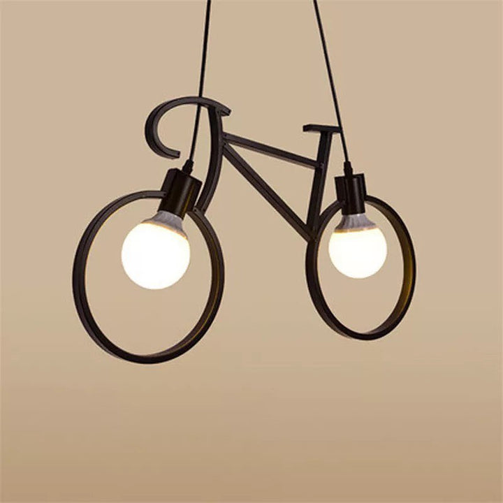 Bicycle-Shaped Pendant Light