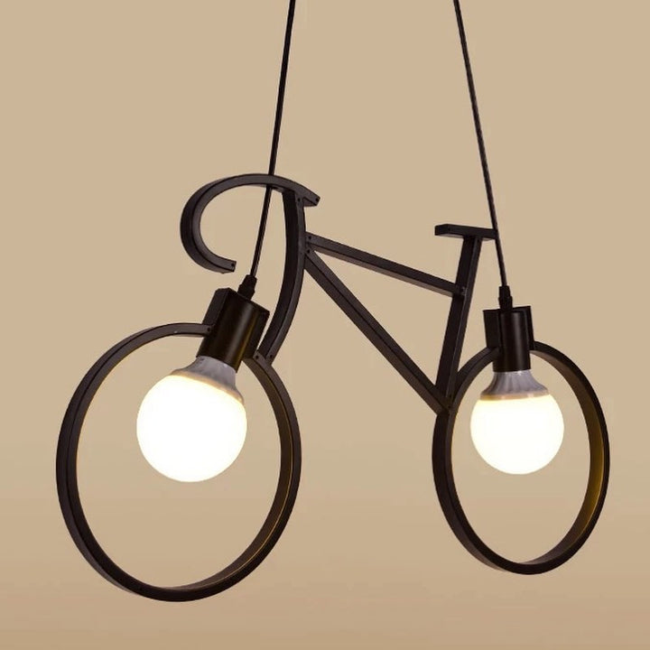 Bicycle-Shaped Pendant Light