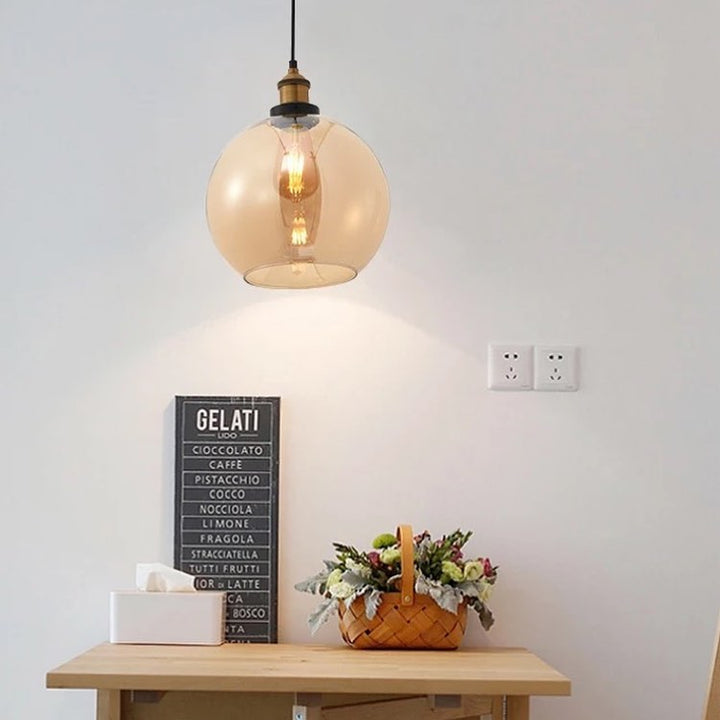 Pendant Lights with Colorful Glass Globes