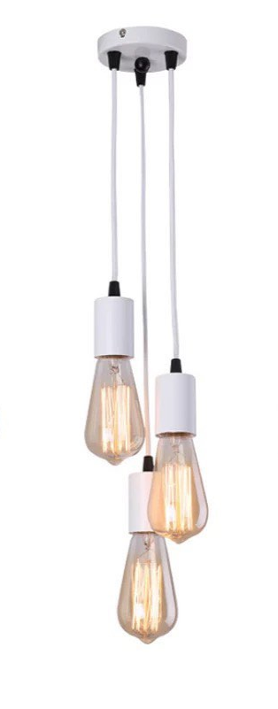 Pendant Lights with Exposed Bulbs and Black Finish