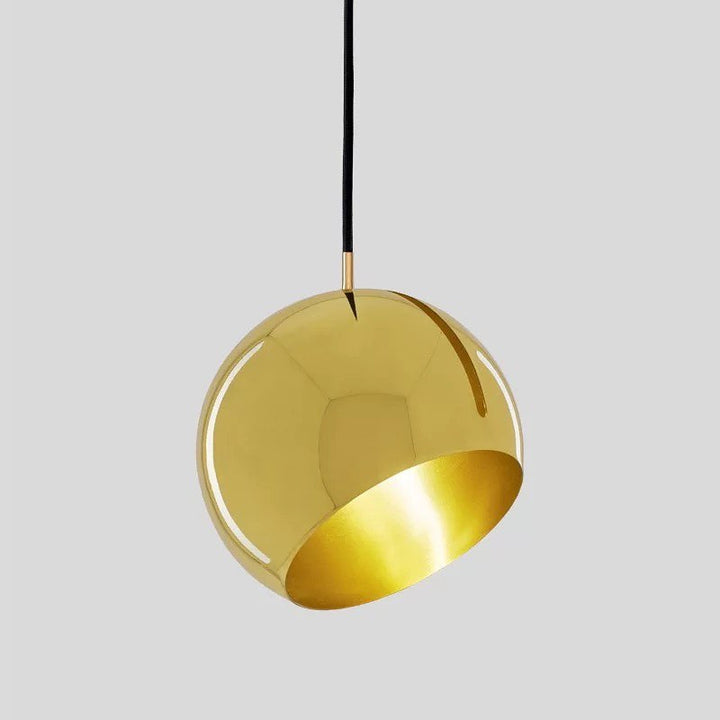 Pendant Lights with Black Half-Sphere Design