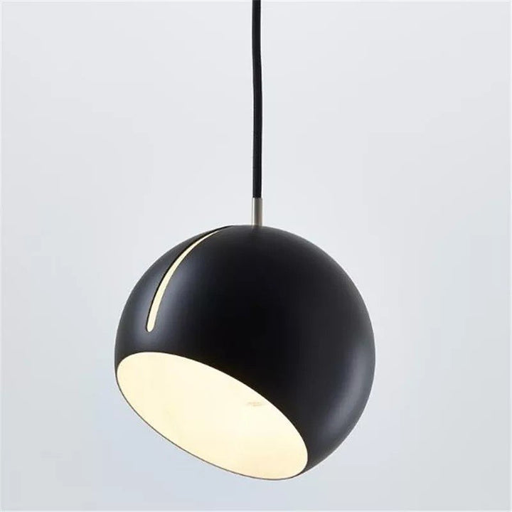 Pendant Lights with Black Half-Sphere Design