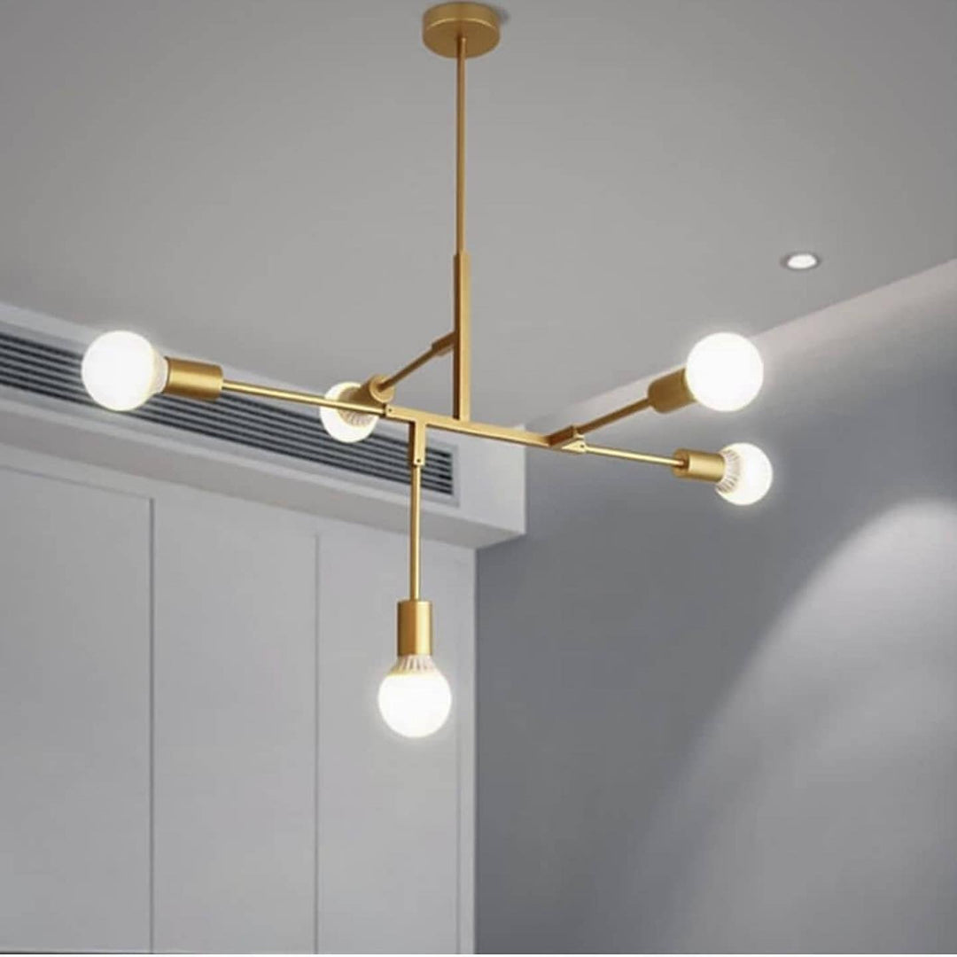 Modern Chandelier with Gold Finish