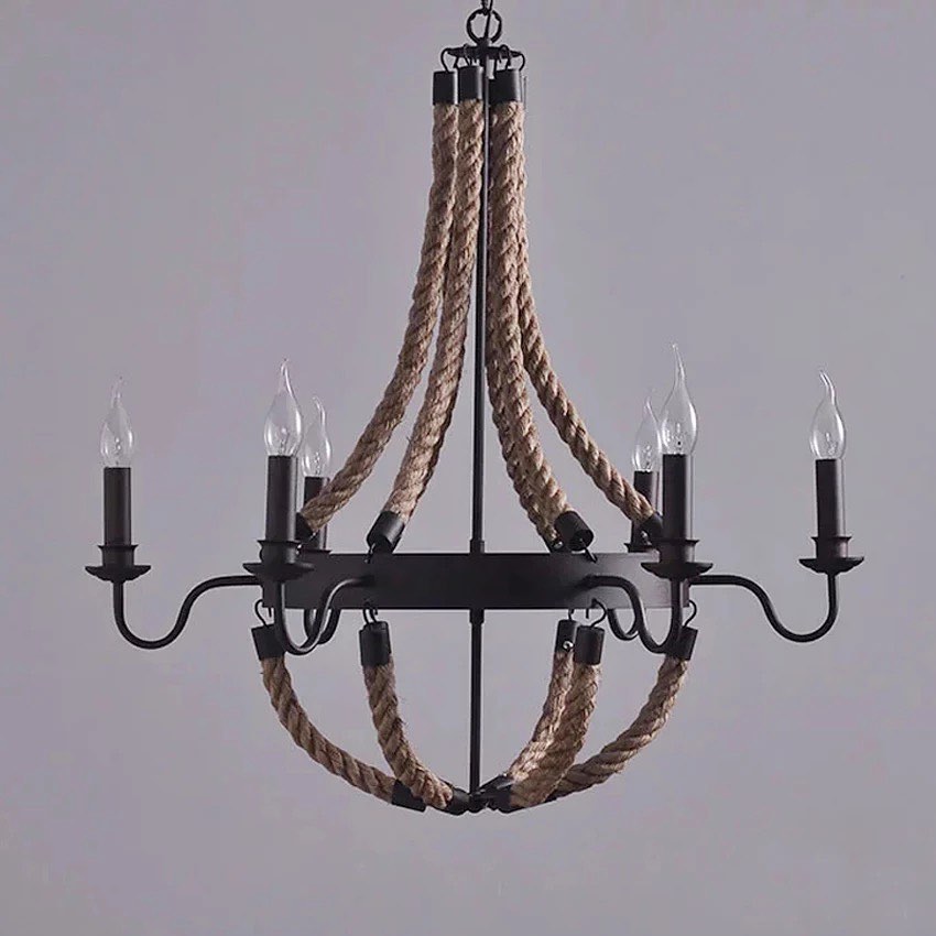 Rustic Rope Chandelier