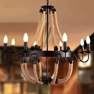 Rustic Rope Chandelier