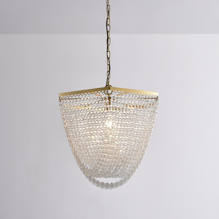 Elegant Crystal Ceiling Light with Gold Accents