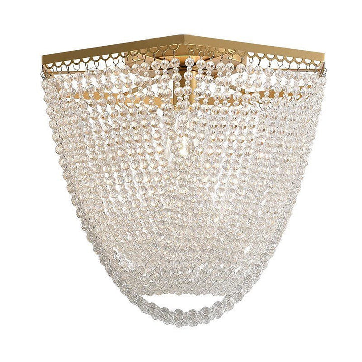 Elegant Crystal Ceiling Light with Gold Accents