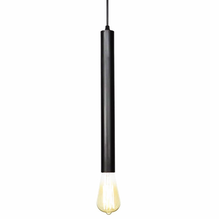 Minimalist Black Pendant Light with Cylindrical Design