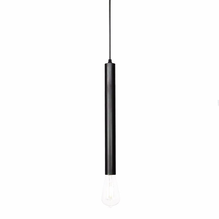 Minimalist Black Pendant Light with Cylindrical Design