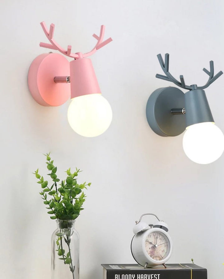 Modern Deer Antler Wall Light with Soft Glow