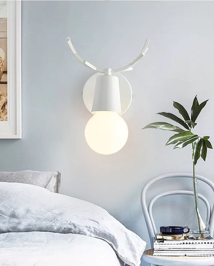 Modern Deer Antler Wall Light with Soft Glow