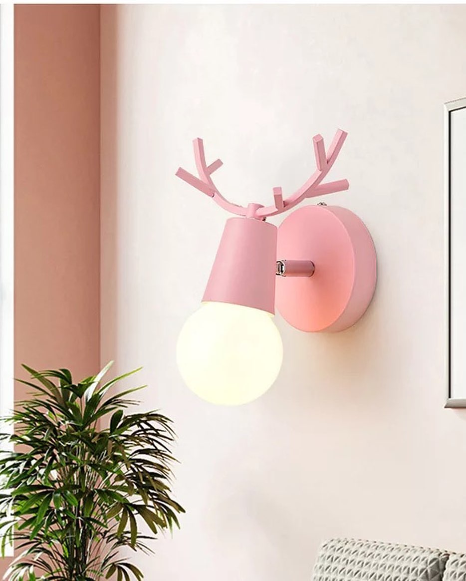 Modern Deer Antler Wall Light with Soft Glow