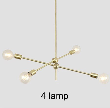 Modern Gold Branch Chandelier