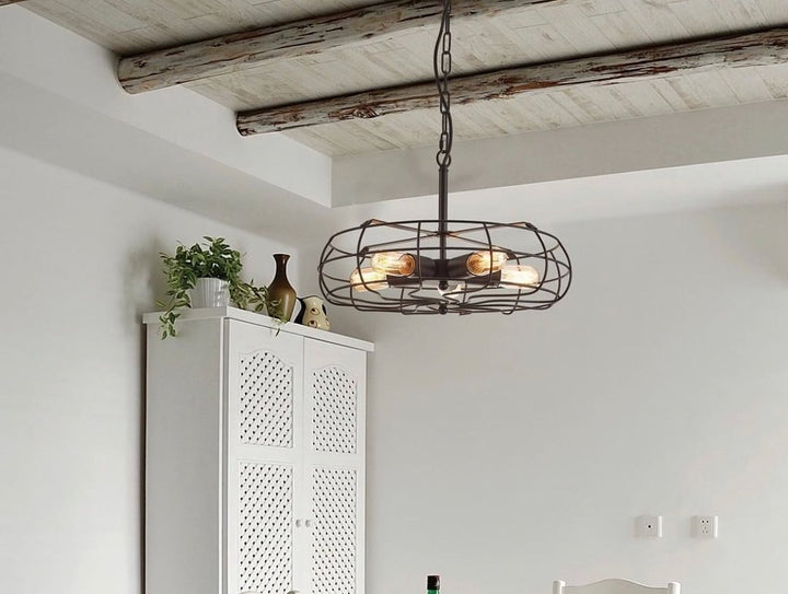 Industrial Cage Pendant Light