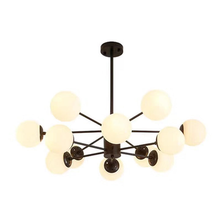 Modern Dining Room Chandelier with White Globes