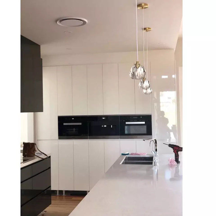 Modern Crystal Pendant Chandelier with Gold Accents