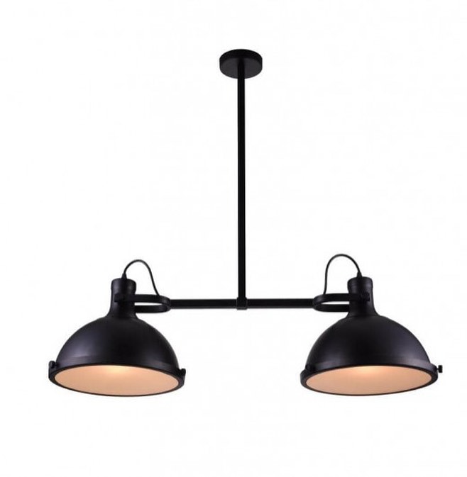 Industrial Kitchen Island Pendant Lights with Matte Black Finish