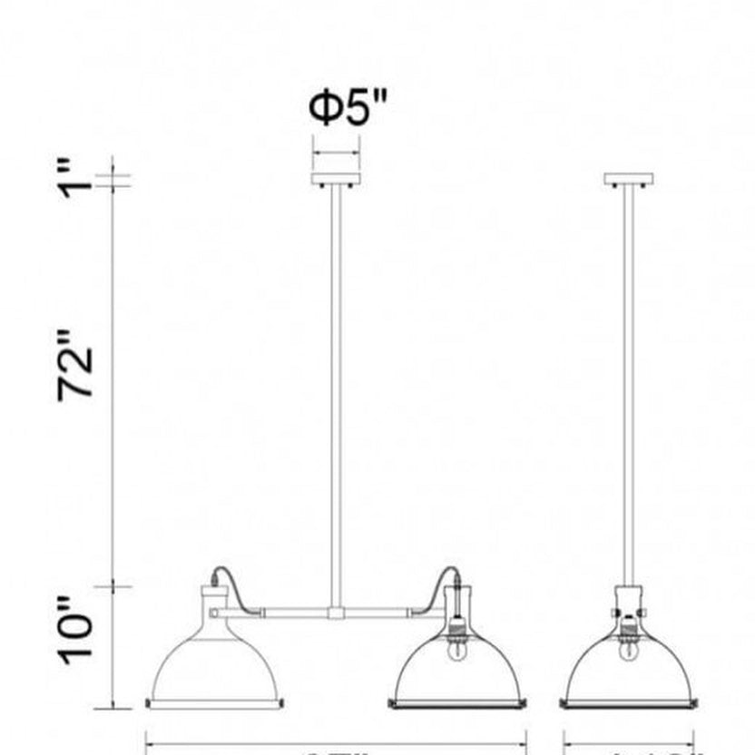 Industrial Kitchen Island Pendant Lights with Matte Black Finish