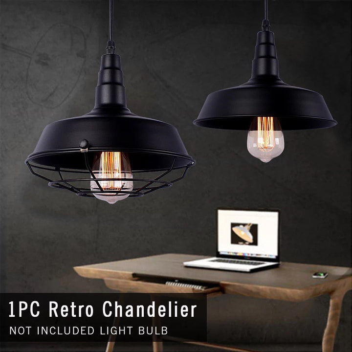 Industrial Hanging Pendant Light with Metal Shade