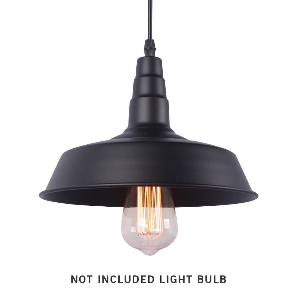 Industrial Hanging Pendant Light with Metal Shade